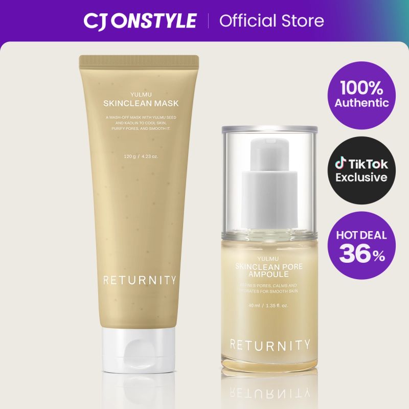 [TikTok Shop Set] YULMU SKINCLEAN PORE AMPOULE + SKINCARE MASK